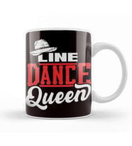 Line Dance Queen Line Dancer Cowgirl Western Country Music Kupa Bardak Porselen
