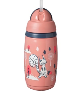 Tippee Isı Yalıtımlı Pipetli Bardak 266 ml - Pembe