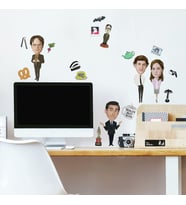 RMK4826SCS Ofis Soyma ve Yapıştırma Çıkartmaları, Siyah, Beyaz, bronz