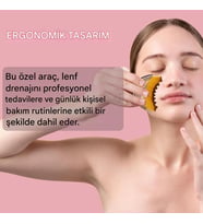 Yüz İçin Lenf Drenaj Masaj Fırçası – Ergonomik Lenfatik Kontur Yüz Fırçası, Çene Hattı Şekillendirici, Şişlik Giderici Manuel Yüz Masaj Aleti
