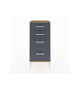 Arges Komodin 4 Çekmeceli 44x30x96 Çam-Antrasit