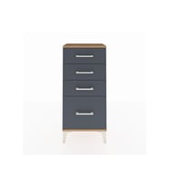 Arges Komodin 4 Çekmeceli 44x30x96 Çam-Antrasit