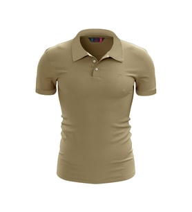 %100 Pamuk Polo T-Shirt IMPERO BEJ
