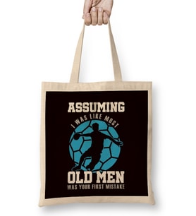 Old Man Handball Player Handballer Ball Sports Coach Court Bez Çanta Uzun Saplı
