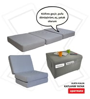 Katlanır Sünger Yatak Yer Yatağı Katlanır Yer Minderi Misafir Yatağı 80x180x14 Puantiye Ultra Kalın