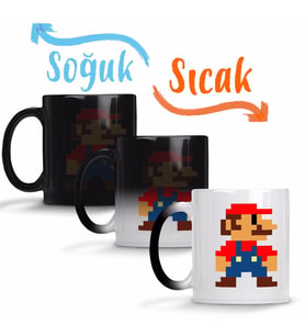 Süper Mario Nintendo Atari Sihirli Kupa Bardak Porselen
