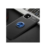 Apple iPhone 11 Uyumlu Kılıf Zore Ravel Silikon Kapak (Siyah-Mavi)