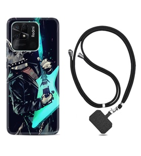Xiaomi Poco X3 Pro M4 Pro X4 Pro C40 10C Kılıf Boyun Askılı Silikon Dog Guitar 1789