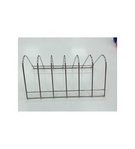 metal gümüş 6 bömeli tabak standı