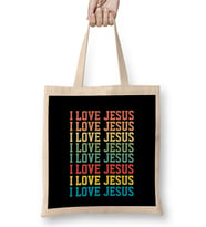 I Love Jesus Christian Bez Çanta Uzun Saplı