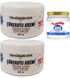 Çörek Otu White Box 2 Adet 200 ml + Snow Kitten 50 ml Menthol Balm / Teskin Seti
