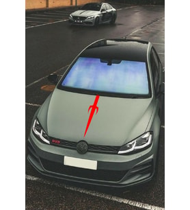 Oto Kaput Şerit Sticker Kılıç Tasarımlı Kırmızı 25*60 Cm