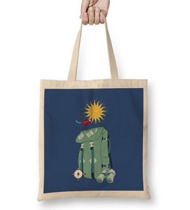 Funny Travel Gift Design Lover- Trippin Wanderlust Journey Adventurer Vacation Bez Çanta Uzun Saplı