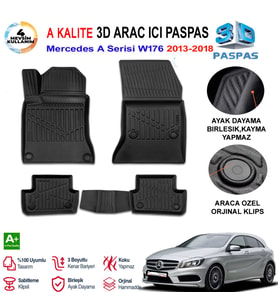 Mercedes A Serisi W176 3D Paspas Havuzlu Pro 2013-2018 Arası