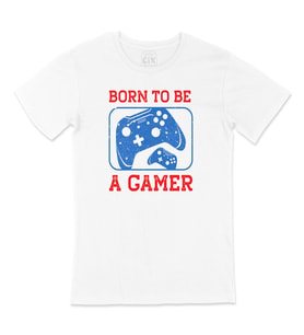 Kırmızı Born To Be A Gamer Tişört