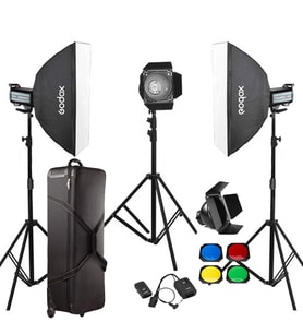 Godox QS600 II W/S 3'lü Stüdyo Paraflaş SoftBox Kit (600 Watt)