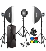 Godox QS600 II W/S 3'lü Stüdyo Paraflaş SoftBox Kit (600 Watt)