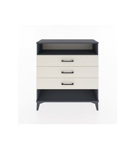 Arges Şifonyer Tek Raflı 3 Çekmeceli 88x30x96 Antrasit-Aytaşı
