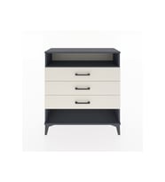 Arges Şifonyer Tek Raflı 3 Çekmeceli 88x30x96 Antrasit-Aytaşı