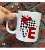 Size Özel Love Seramik Baskılı Kupa Bardaklar