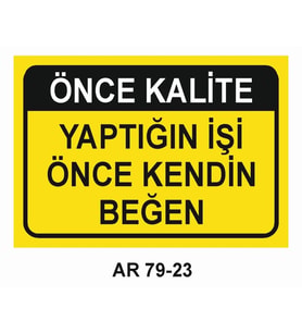 İŞ GÜVENLİĞİ UYARI LEVHASI 1 ADET PVC 21 X 29CM