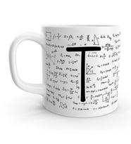 T Harfi Matematik Formül Tasarım Harfli Kupa Bardak