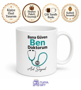 Bana Güven Ben Doktorum Şifa Veren Eller Kupa Bardak Hediye