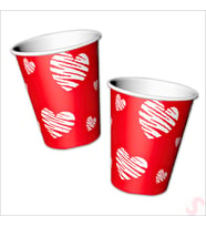 Love Karton Bardak -  8 Adet