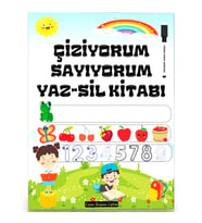 Çiziyorum-Sayıyorum YAZ-SİL Kitabı (Okul Öncesi ve Birinci Sınıflar İçin)