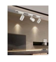 1 Metre Raylı 3 Adet 30w Led Beyaz Kasa Günışığı Ray Spot Led Vitrin Mağaza Armatürü