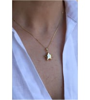 14 Ayar Altın 1.5 cm Yıldız Kolye Ucu