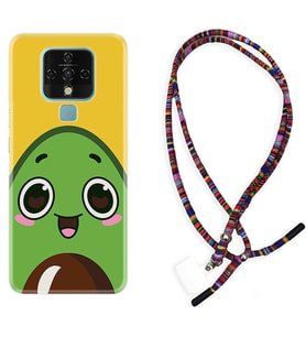 Tecno Camon 16 18P Pova Kılıf Boyun Asklı Rasta Silikon Avo Şekerto 1626