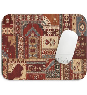 Halı Motif Desen 3 - Dikdörtgen Mouse Pad, 17,5 cm x 19,50 cm