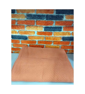 Şaheser %100 Pamuk Çift Kişilik Pike 240x220 (Tek Pike)-Portakal (Turuncu)