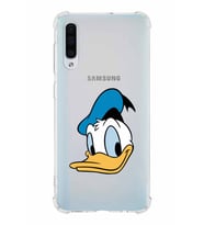 Samsung Galaxy A50  Köşe Korumalı Antişok Kapak Donald Duck Tasarımlı Şeffaf  Kılıf