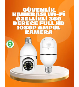 Tam Karanlıkta Görüntüleme Sağlayan 1080p Ampul Güvenlik Kamerası