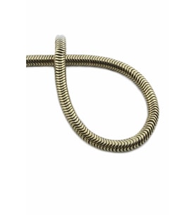 Hematit Taşı Dalgalı Kesim Parlak Antik Sarı 6x1mm Doğal Taş Dizi