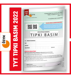 YKS-TYT 2022 ÖSYM Tıpkı Basım Türkiye Geneli Dijital Çözümlü Soru Kitapçığı