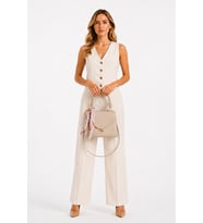 GLANZIA Bella Ivory Mini Bag Kırık Beyaz Kadın El ve Omuz Çantası Şık Günlük Kullanım Suni Deri