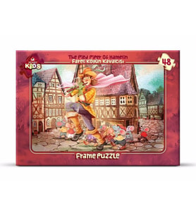 Art Çocuk Puzzle 48 Parça Fareli Köyün Kavalcısı Çerçeveli Puzzle