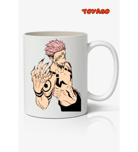 Sukuna Face - Jujutsu Kaisen Anime Temalı Beyaz Kupa Bardak Sevgiliye Arkadaşa Hediye