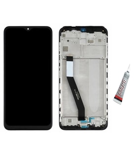 REDMİ 9 Ekran Dokunmatik Çıtalı (SİYAH) B7000 YAPIŞTIRICI