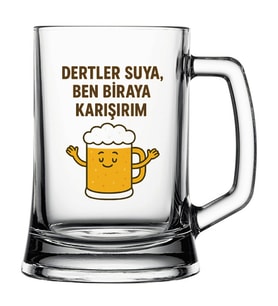 baskılı bira bardağı (Beyaz)