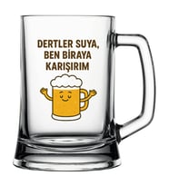 baskılı bira bardağı (Beyaz)