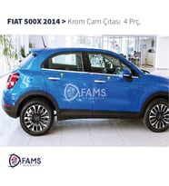 Fiat 500X Krom Cam Çıtası 4 parça 2014 ve üzeri Paslanmaz Çelik