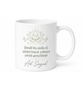 İsme Özel Bilinçli Yaşam Yazılı Kupa Bardak Özel Tasarım Hediye