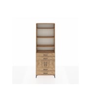 Arges Dolap 5 Raflı 4 Çekmeceli 2 Kapaklı 88x30x243 Çam-Çam