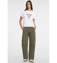Guess Kadın Beyaz 4G Logolu T-shirt