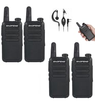 4 Adet CY Boafeng Bf-r5 Lisansız El Telsizi Baofeng BF-R5 mini telsiz telsiz KDC1 5W (kulaklık dahil değildir.)