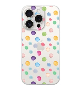 PrintiFy iPhone 15 Pro ile Uyumlu Water Color 6  Kamera Korumalı Şeffaf  Kılıf